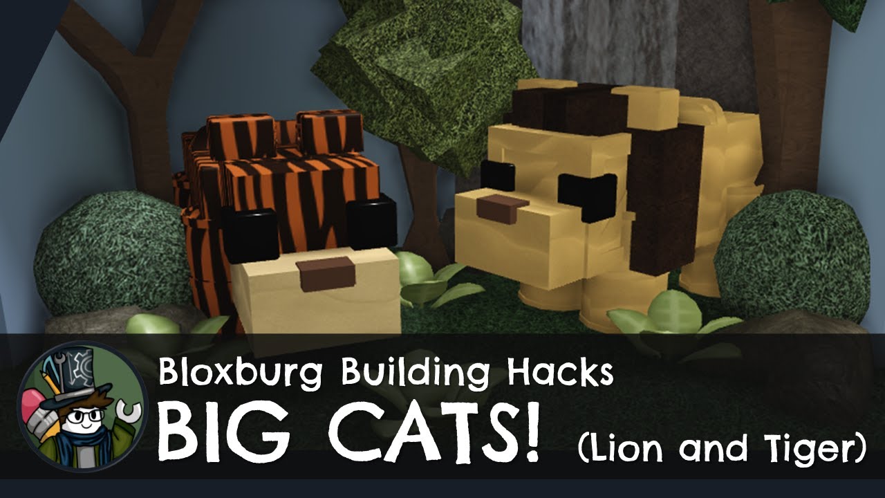 How to make a Lion and Tiger in Bloxburg! - Building Hacks - Big Cats [Roblox]