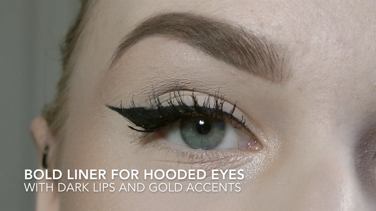 Bold Eyeliner for Hooded Eyes and a Dark Lip | Anna Jeanine