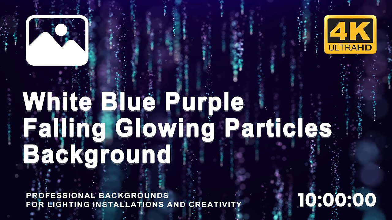 4K White Blue Purple Falling Particles – Dreamy Glowing Animated Background ✨🌌
