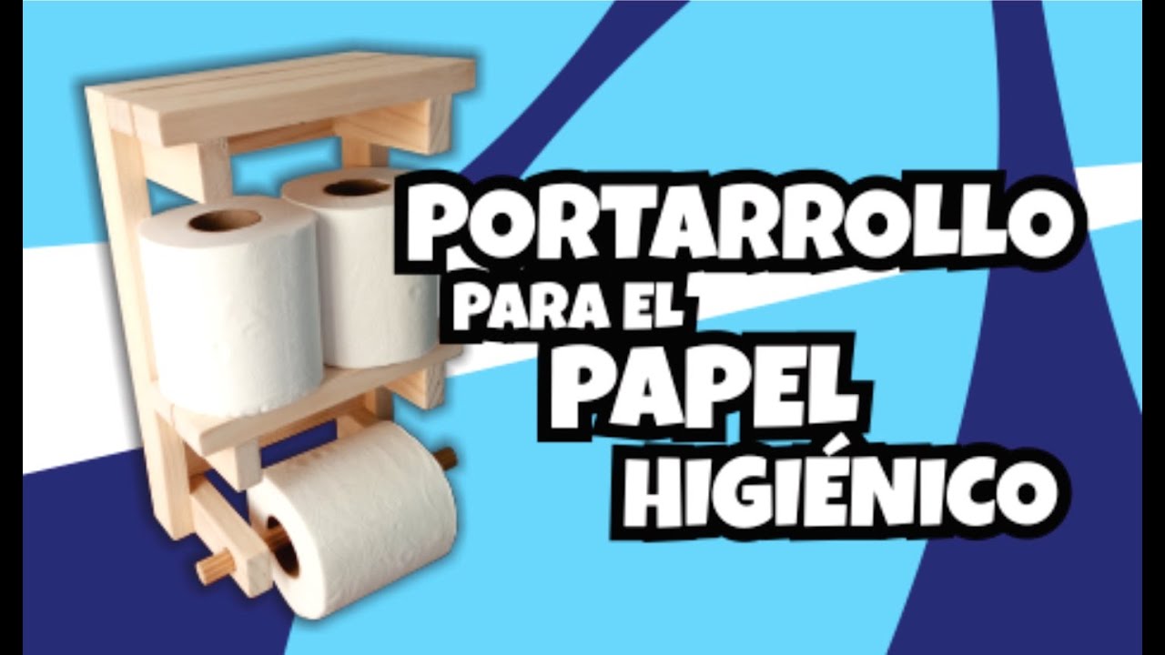 Porta rollo para Papel Higiénico  (usando sobrantes de madera)