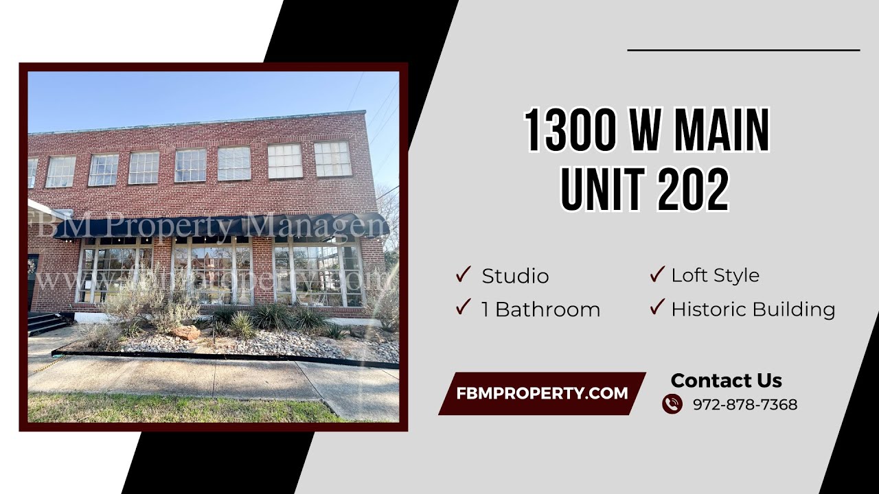 1300 W Main St., Unit 202 - Beautiful Loft Apartment located in Waxahachie, TX!