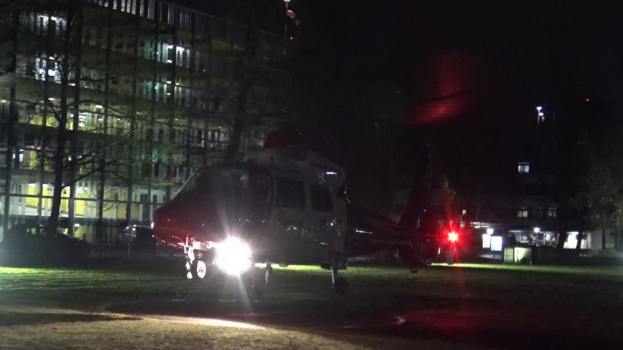 ITH Christoph Bochum JUH Luftrettung Flugplatz Marl startet an Uniklinik Bonn am 01.03.17