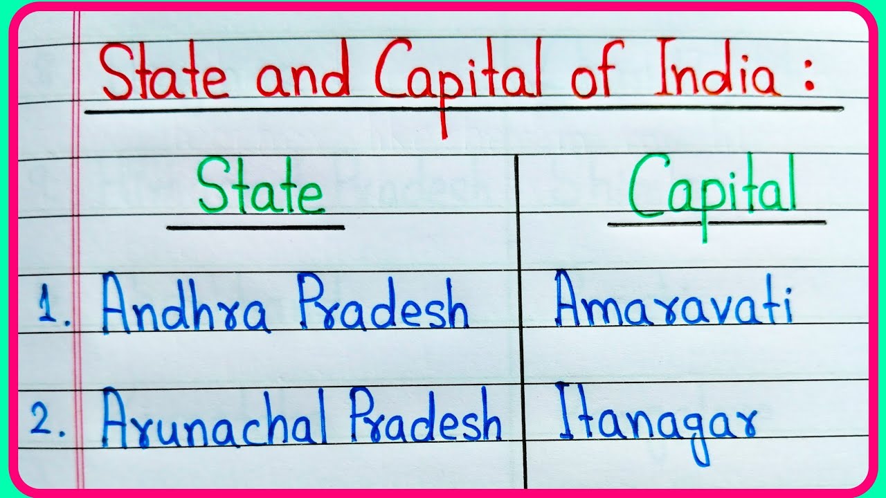 List of states and capitals of India 2023 || Indian states and capitals || How many states in India
