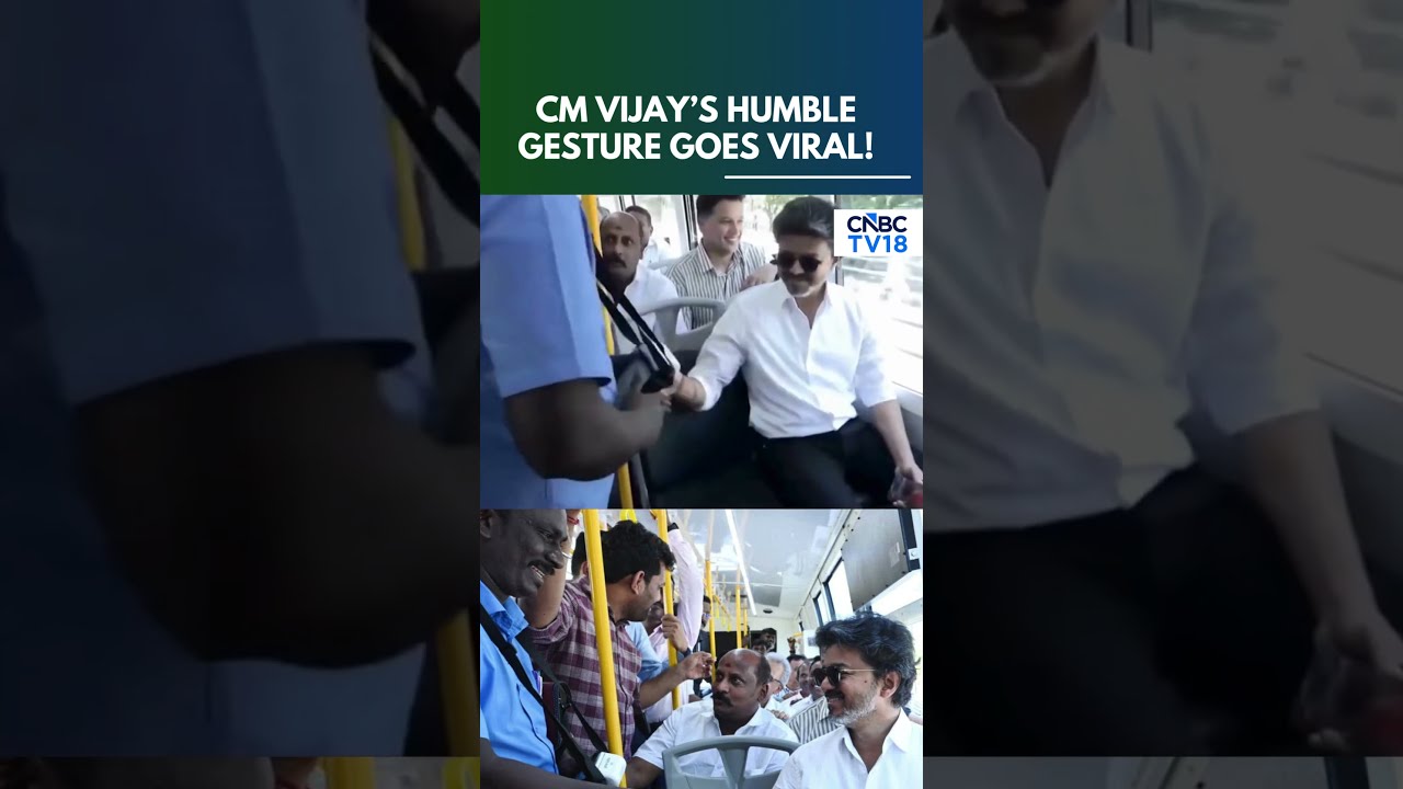 WATCH: CM Vijay Buys Ticket From Conductor During Bus Ride, Fans Applaud Gesture | N18S