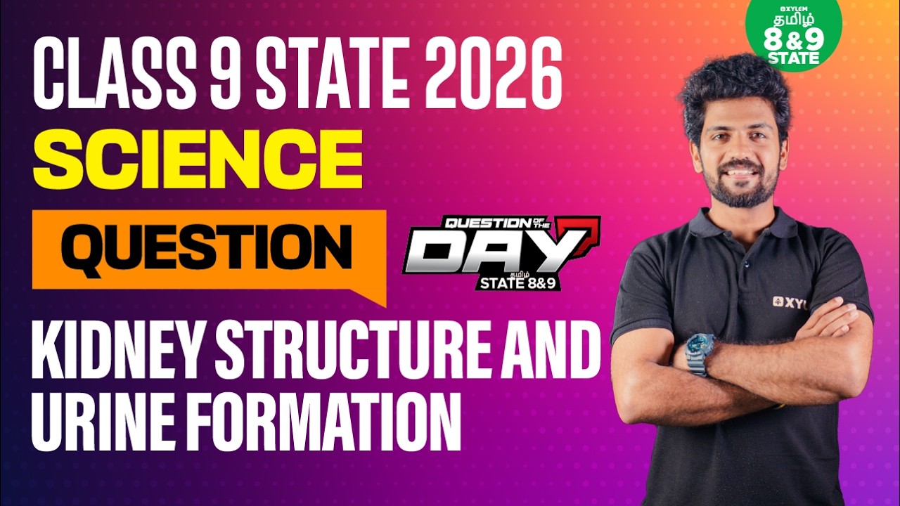 📑Question Of The Day ❓Kidney Structure & Urine Formation | Class 9 Science | Xylem State 8 & 9 Tamil