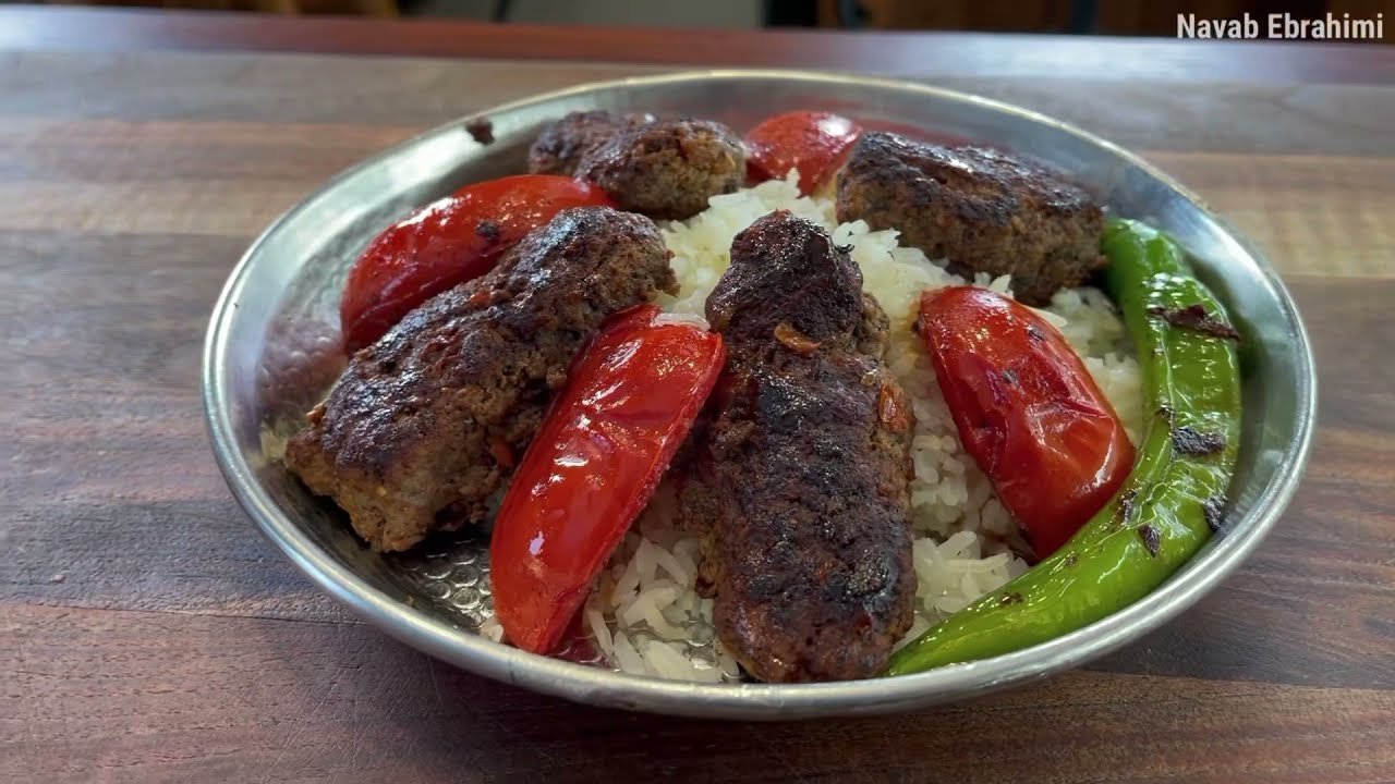 کباب تابه‌ای به همراه نواب - kabab tabei with navab