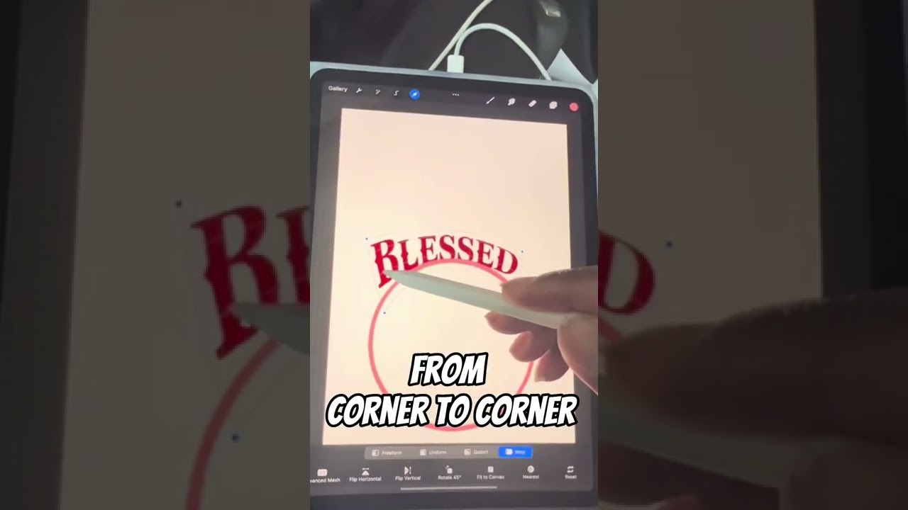 Как изогнуть текст в #procreate #procreatetutorials #tattootips#neworleans