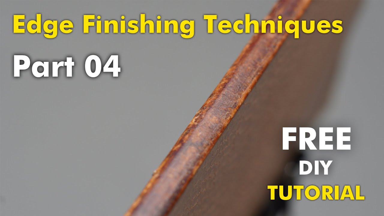 Leather Edge Finishing Techniques - Part 04 🟡FREE TUTORIAL🟡آموزش رایگان پرداخت لبه چرم - قسمت چهارم