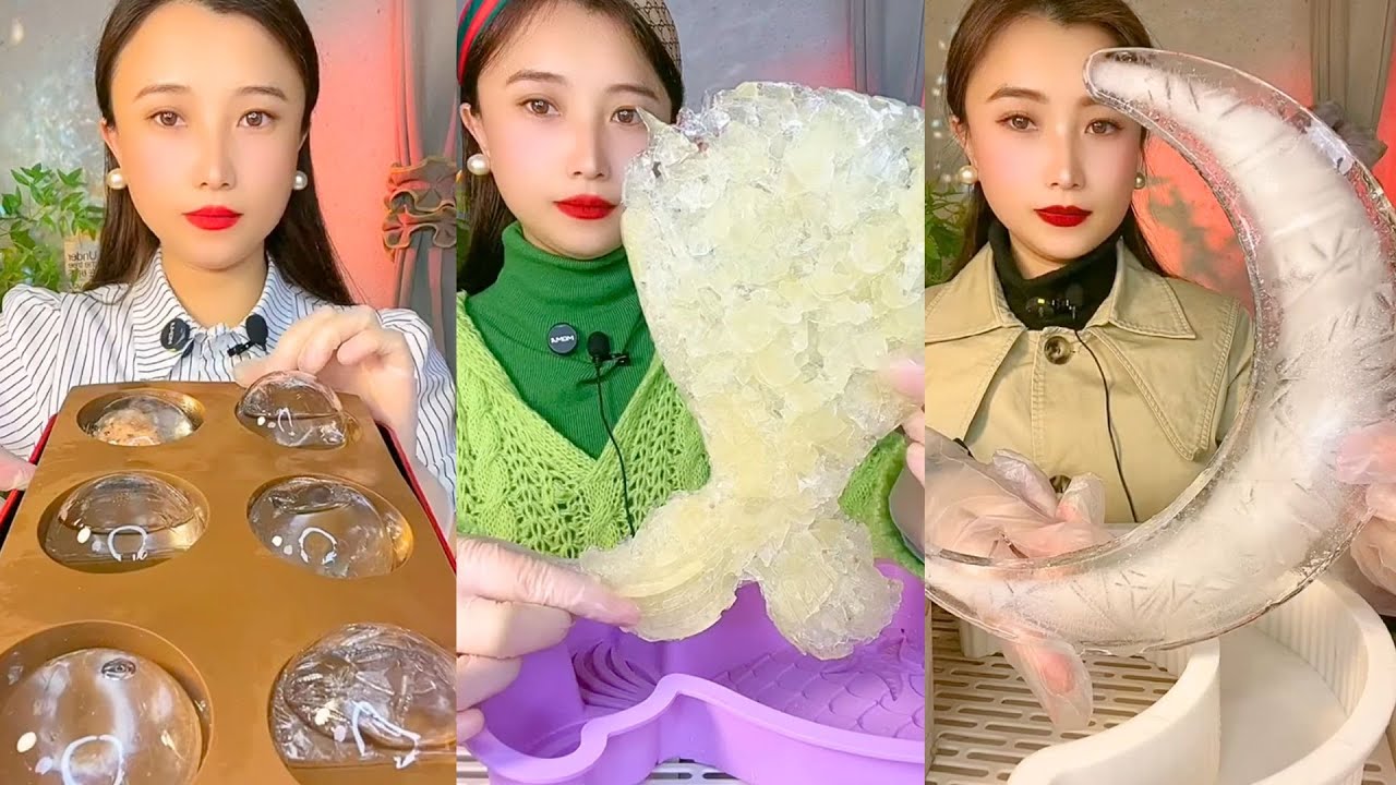 Homemade Chinese Ice Eating ASMR | Soft Frozen Desserts & Snow Ice Sounds #37