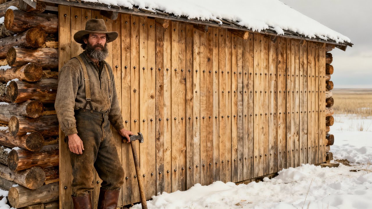 Neighbors Laughed When He Nailed Vertical Boards Over His Log Walls—Until It Stopped The Wind Chill
