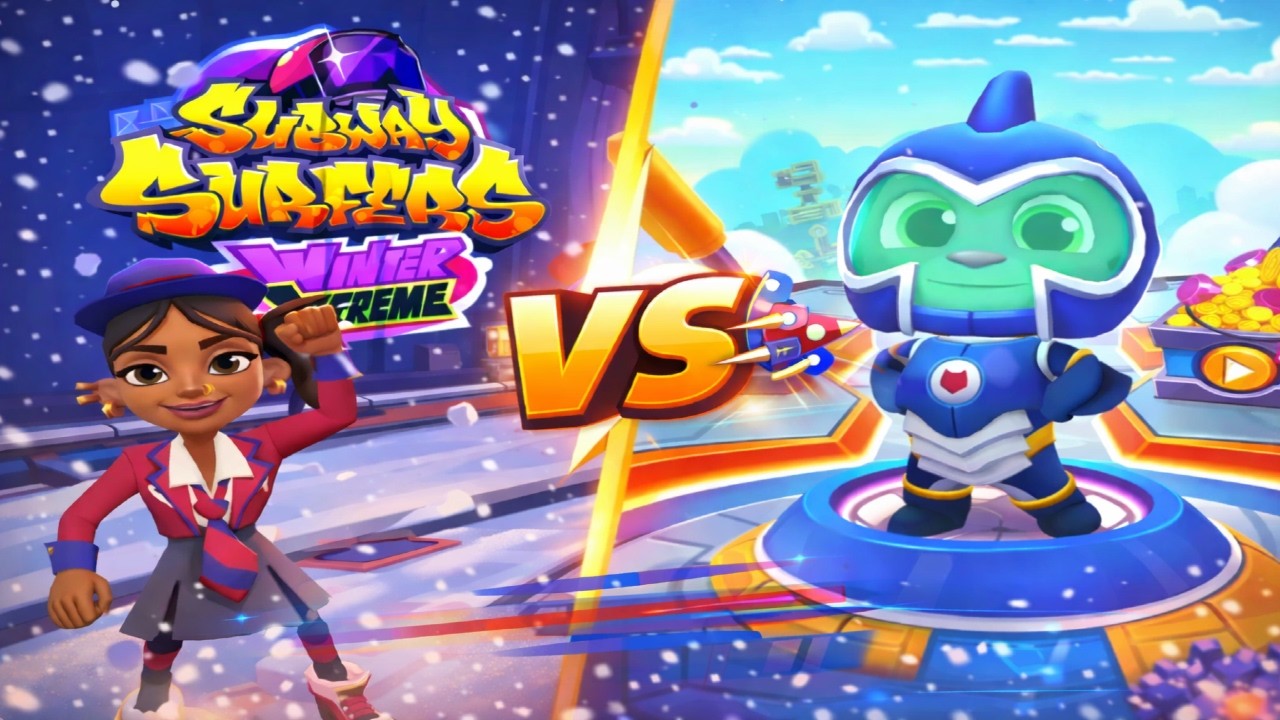 Subway Surfers Winter Extreme ❄️ VS Talking Tom Hero Dash 🚀 | Ultimate Run Showdown