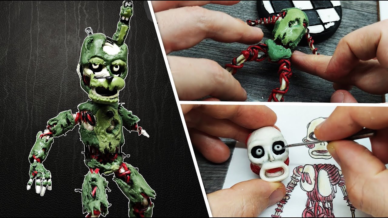 Sculpting  SCRAPTRAP from FNAF 💀🤖💀 Clay Tutorial 💀🤖💀