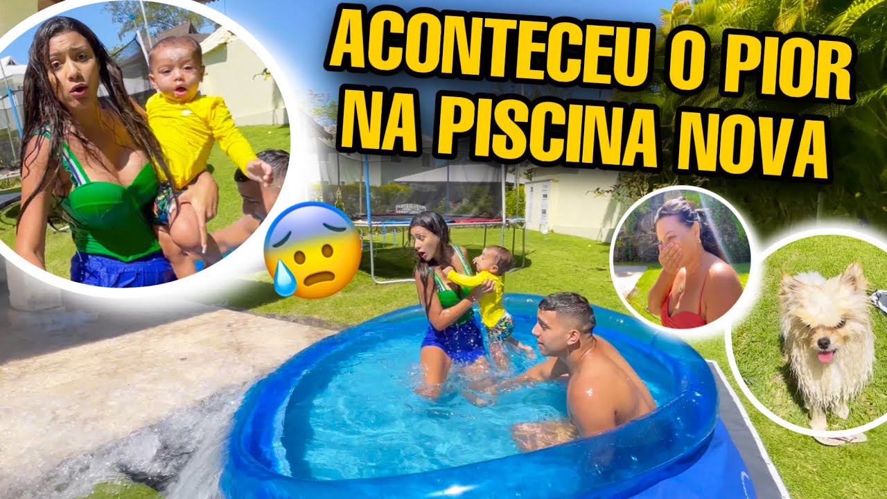A PISCINA NOVA ALAGOU O QUINTAL!! *DEU MUITO RUIM* 😰