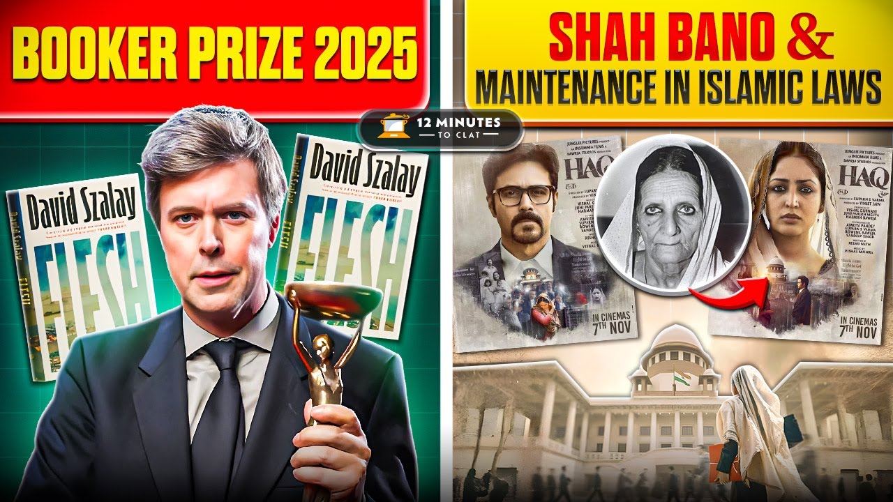 Booker Prize 2025 and Shah Bano Case and Muslim Maintenance Laws I CLAT 2026 I Keshav Malpani
