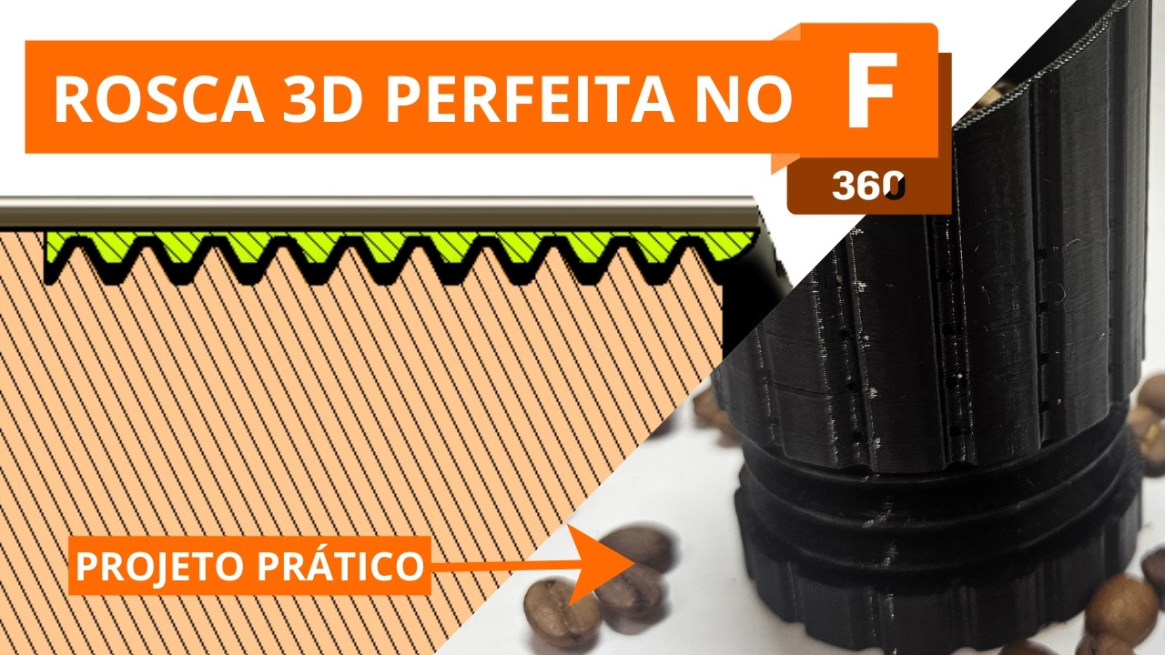 Como modelar parafusos e roscas para impressão 3D no Fusion 360 - Projeto Prático