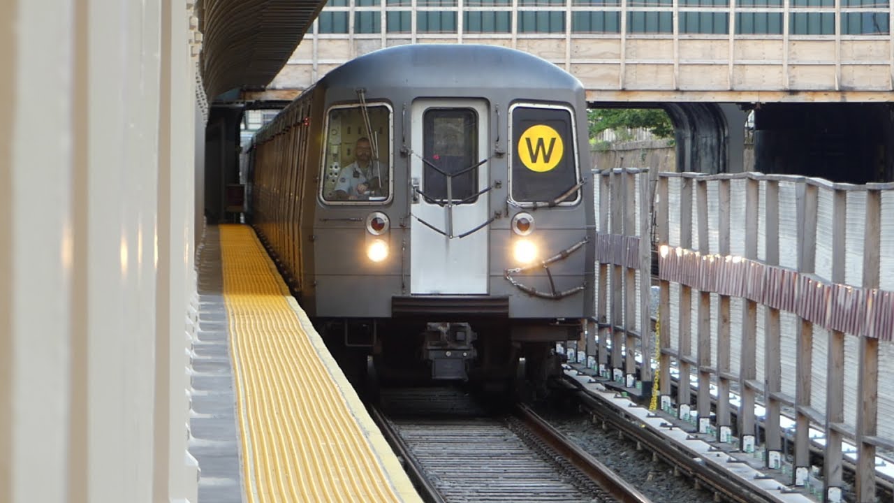 BMT Sea Beach Line: R68A N & W Trains & R160A-2/R160B N, Q, & W Trains at Ave U (Edited)