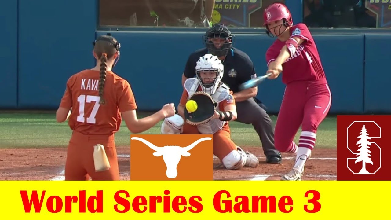 #8 Stanford vs #1 Texas Softball Highlights, 2024 NCAA World Series Game 3