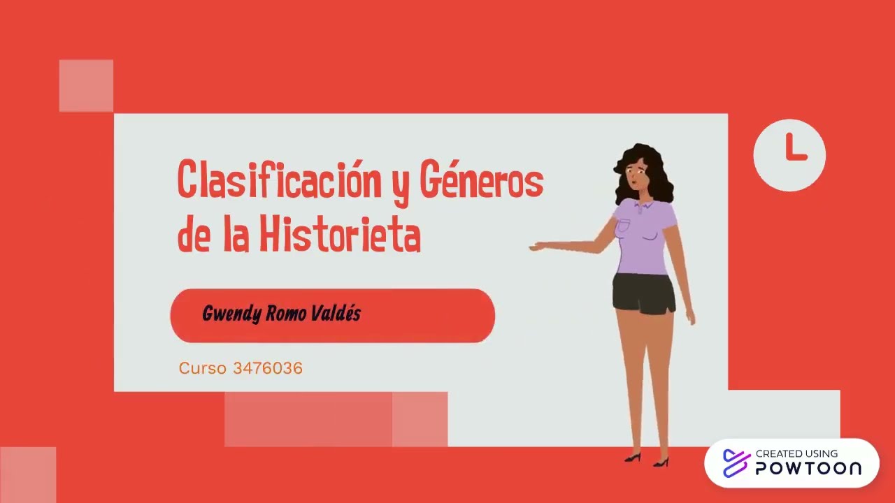 Video animado sobre la clasificaci&oacute;n de la historieta y sus g&eacute;neros