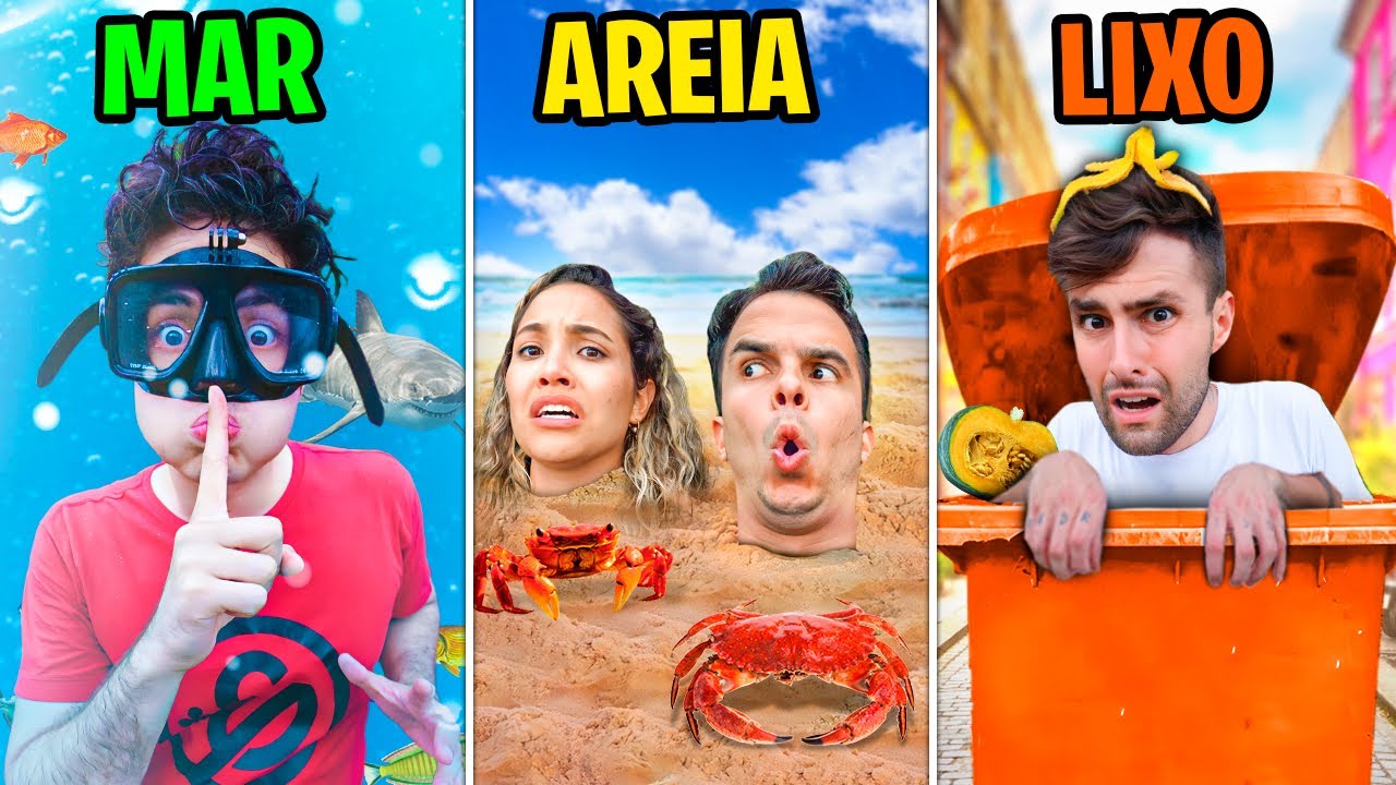 ME ENTERREI NA AREIA PARA ROUBAR NO ESCONDE ESCONDE E ELES SE REVOLTARAM!