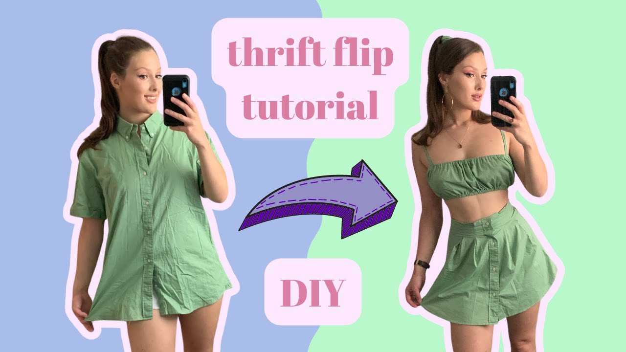 THRIFT FLIP / easy DIY shirt upcycling tutorial * with no sew option *