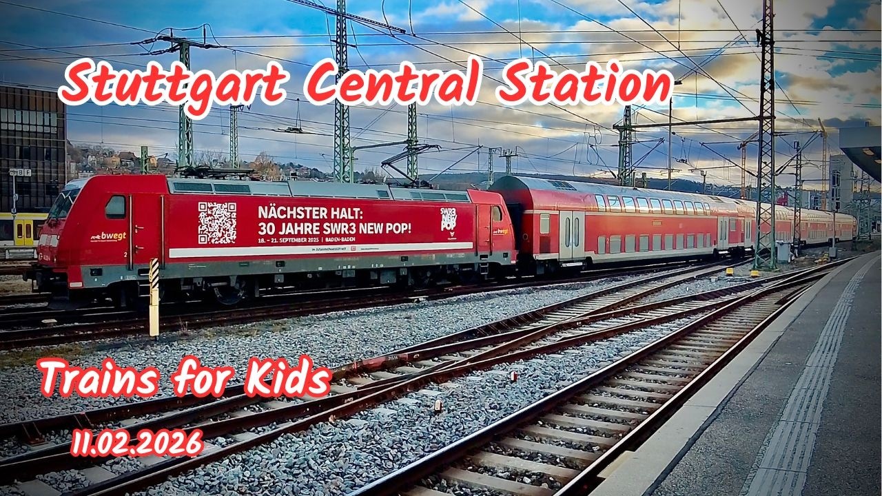 Stuttgart Central Station: Train Adventure from Day to Night!