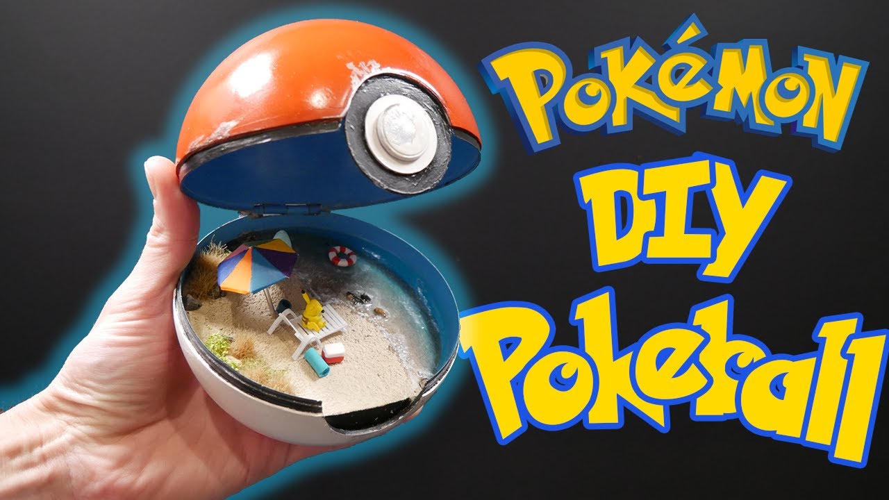 How to make a Pokeball // Sculpting a Miniature Pikachu
