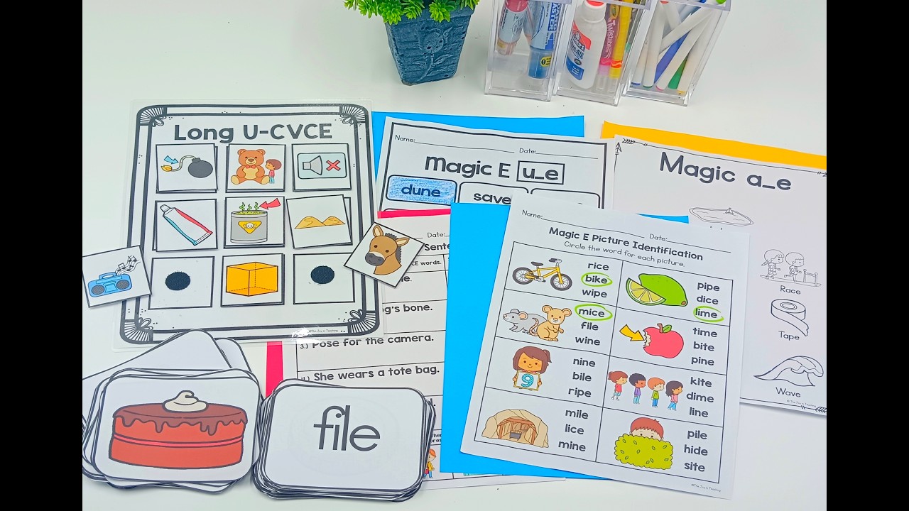 CVCE Activities Bundle Word List, Worksheets, Games & Reading Passages for Kindergarten & First Grad