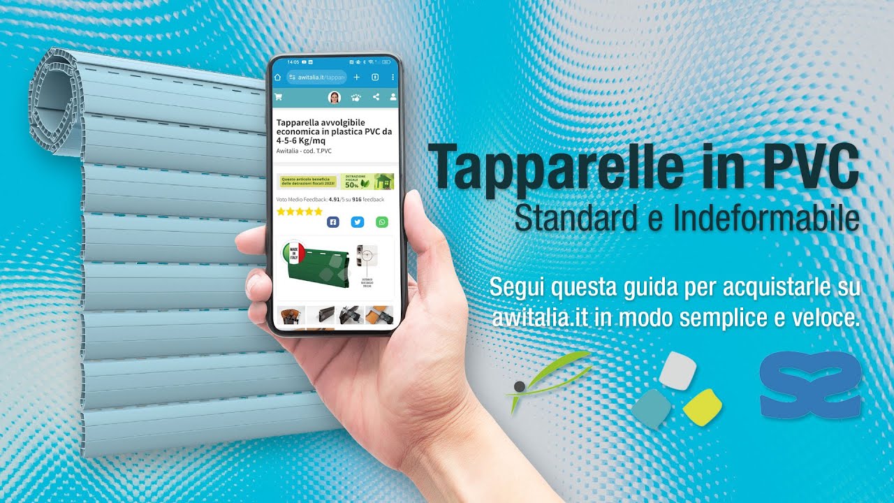 Awitalia - Guida passo passo per acquistare le tapparelle in PVC sul nostro sito