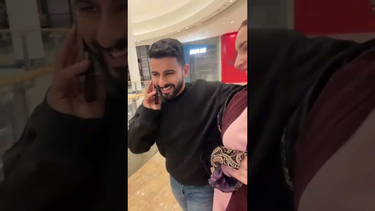 ام خلف مع ابوخلف تتمشى😍 