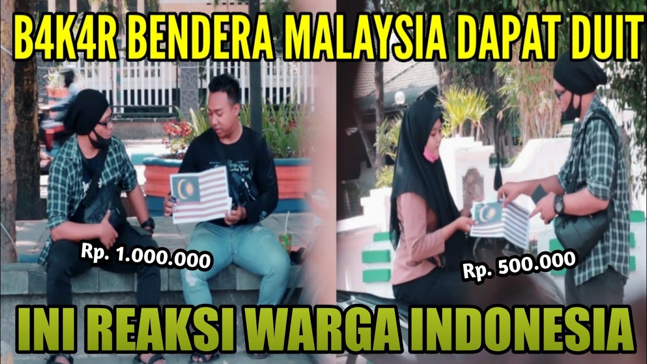 INI REAKSI WARGA INDONESIA BILA B4K4R BENDERA MALAYSIA DAPAT DUIT! | Cak Lonjong SOCIAL EXPERIMENT