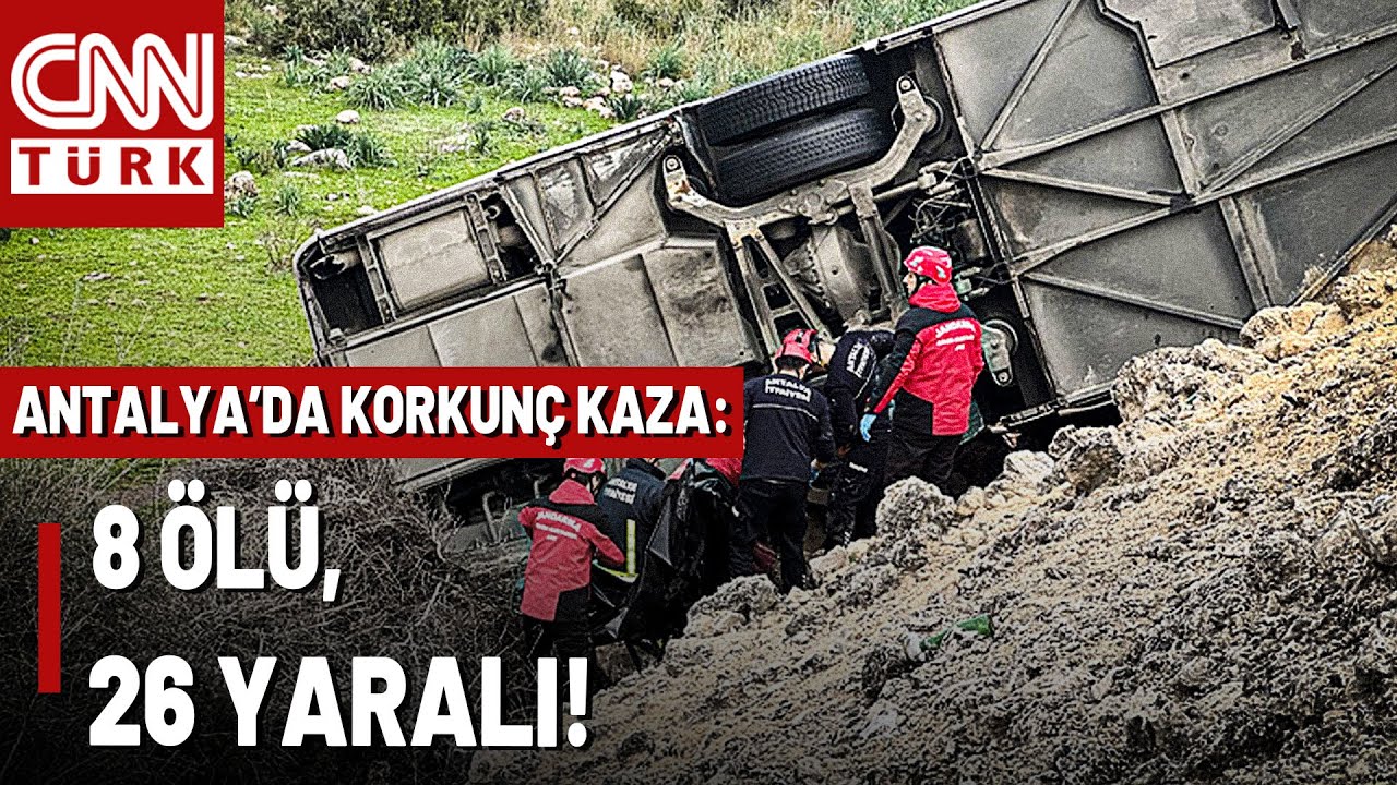 SON DAKİKA🚨Antalya'da Katliam Gibi Kaza! Virajı Alamayan Otobüs Devrildi: 8 Ölü!