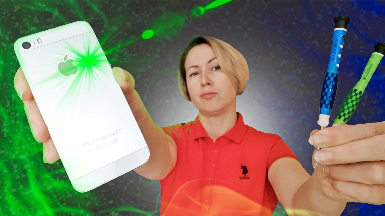 Как поменять старую батарею (аккумулятор) на iphone 5, 5s, 5 SE? | Разбор телефона от QueenSoft
