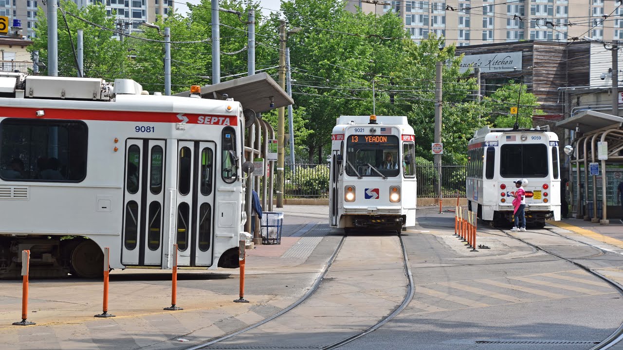 SEPTA Trolleys Around 40th St Portal Philadelphia