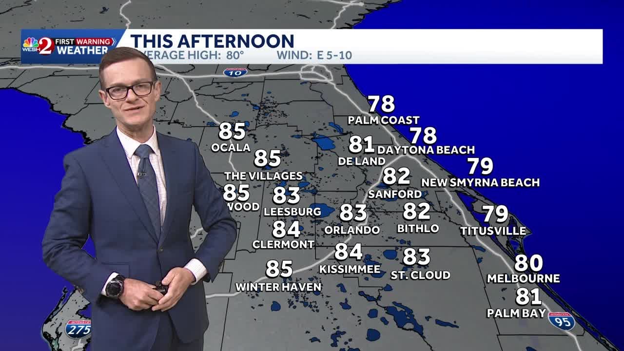 Passing showers expected today in Central Florida as temps reach the 80s | March 26 forecast