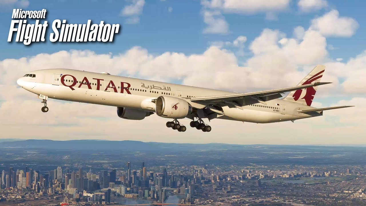 Qatar Airways 777-300ER FULL FLIGHT - Doha To Melbourne - MAX Settings - Microsoft Flight Simulator