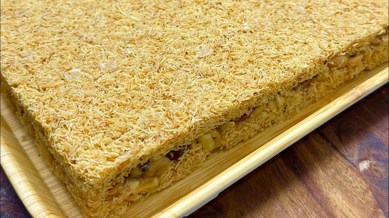 احلي صنية كنافه بالمكسرات بدون فرن وبدون شربات وهتحضريها في دقايق 😋