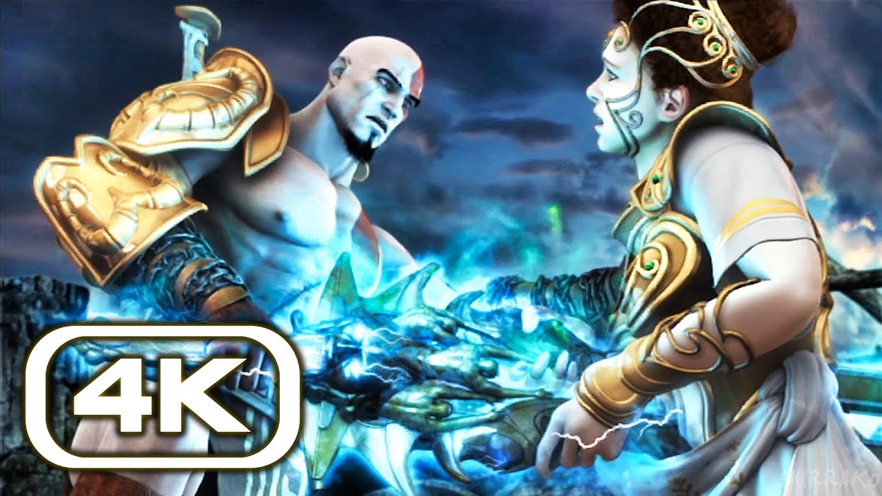 Сцена «Кратос убивает свою сестру Афину» (God of War PS5) 4K ULTRA HD