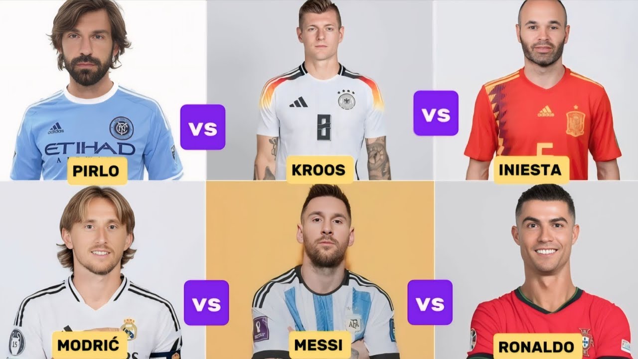 Ronaldo vs Messi vs Modrić vs Iniesta vs Kroos vs Pirlo | Ultimate Skills & Trophies Showdown