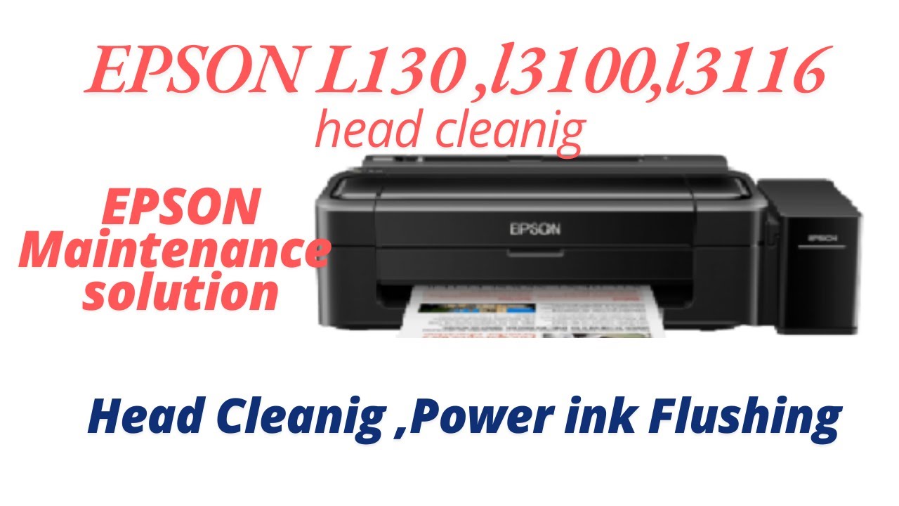 How to cleaning Head Epson L130 ,Epson L130 Power Ink Flushing windows 10 ,11 ,