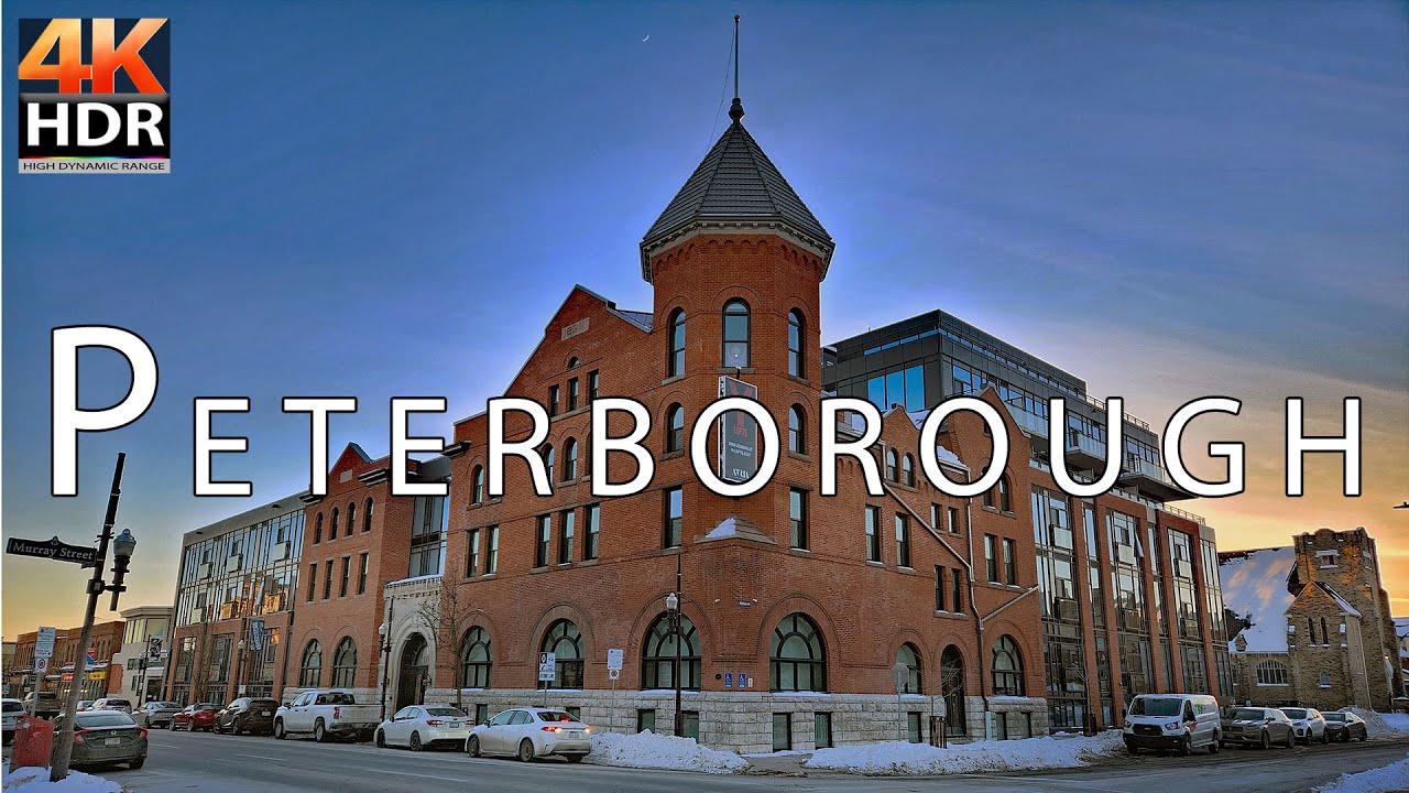 🌅Explore Canadian Township Of Peterborough Ontario- 4K HDR Walking Tour In Downtown Peterborough