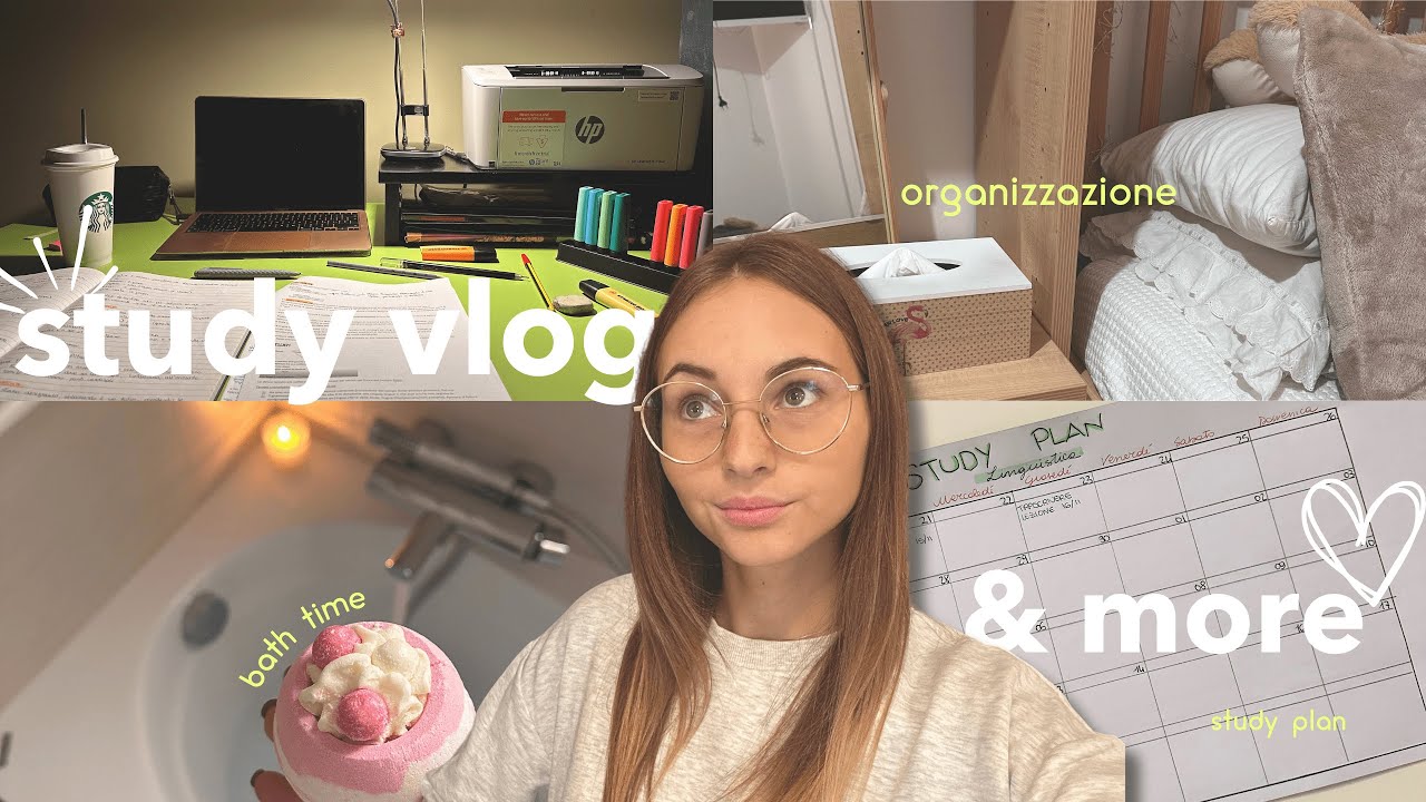 STUDY VLOG: relax, bagno caldo, studio, planning esami 💻📑🌼