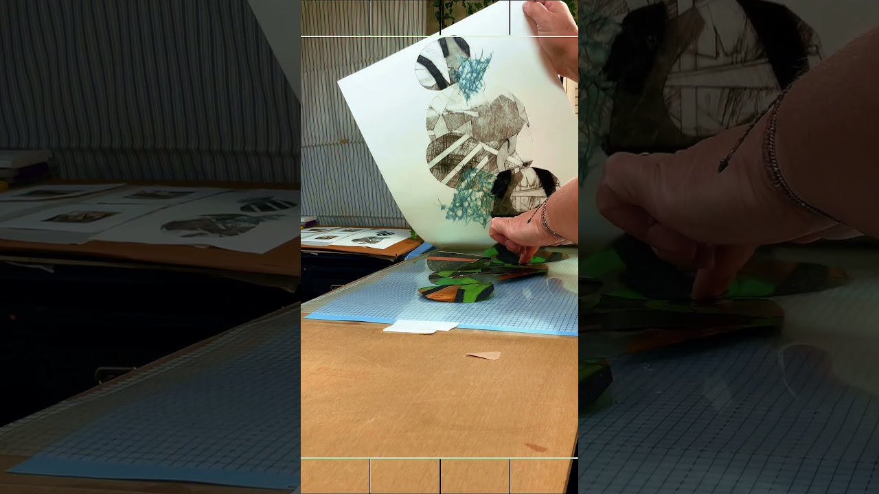Printmaker Reveals Experimental Multiplate Technique | Collagrpah Print with Chine Colle