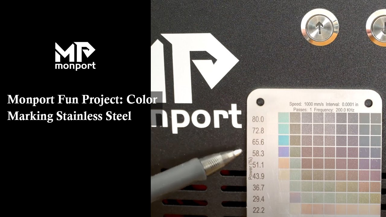 Color Marking Stainless Steel with the GI 30 MOPA Fiber Laser! | #monportlaser
