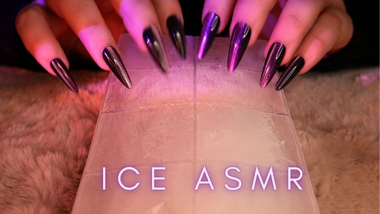 ASMR Textured ICE & Glass Tapping & Scratching For Sleep (No Talking)