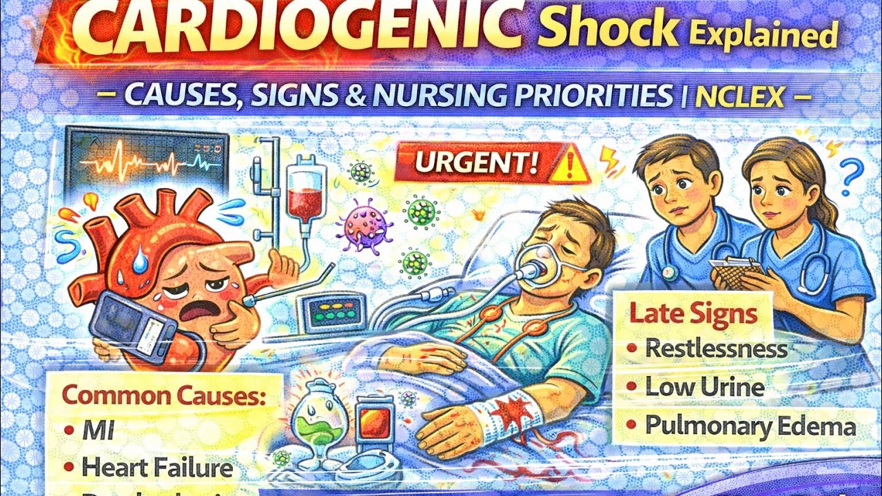 Cardiogenic Shock Explained | Causes, Signs & Nursing Priorities | NCLEX