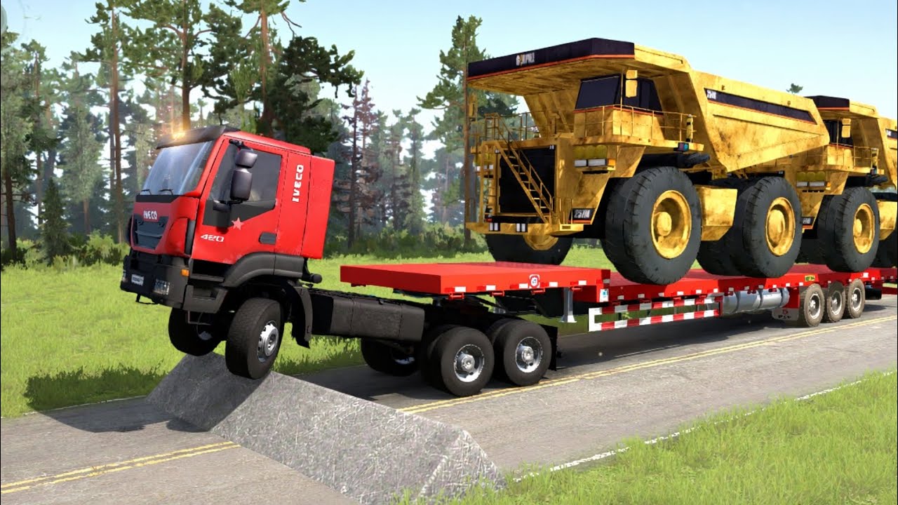 Mods Truck vs Extreme Speed Breaker Challenge! Driver Skills Gameplay! #mudrunner #snowrunner #truck