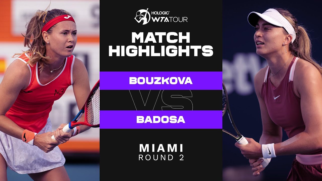 Marie Bouzkova vs. Paula Badosa | 2022 Miami Round 2 | WTA Match Highlights