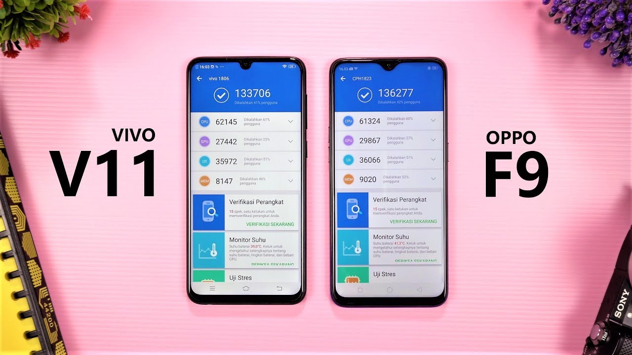 Speed Test Vivo V11 vs Oppo F9 Indonesia !
