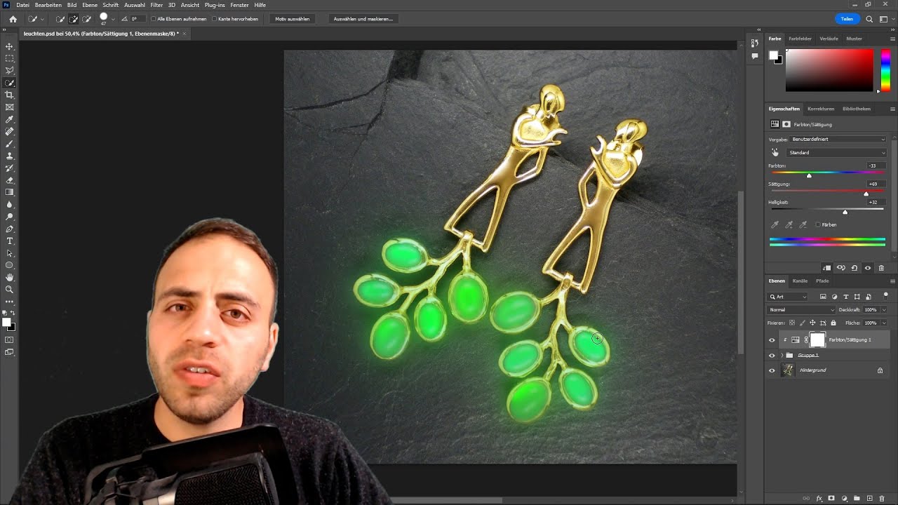 Photoshop Objekte leuchten lassen, Glow Effekt & Leuchteffekt schnell und einfach erklärt | Tutorial