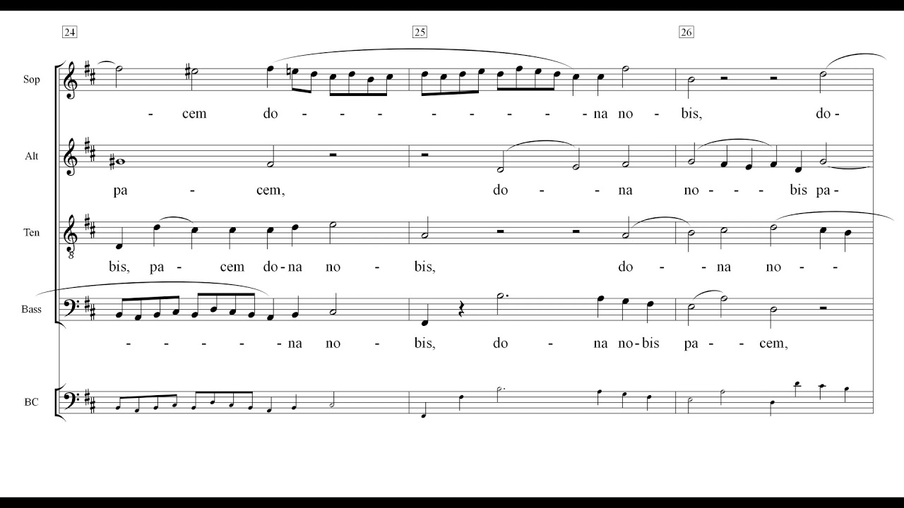 Messe in hMoll 23 Dona nobis pacem Einstudierung Tenor